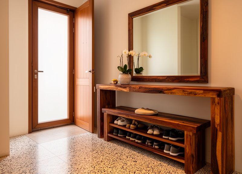 Console table and shoe bench in old chengal